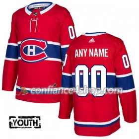 Adidas Maillot de Hockey Montreal Canadiens Personnaliser 2017-2018 Rouge Authentic - Enfant